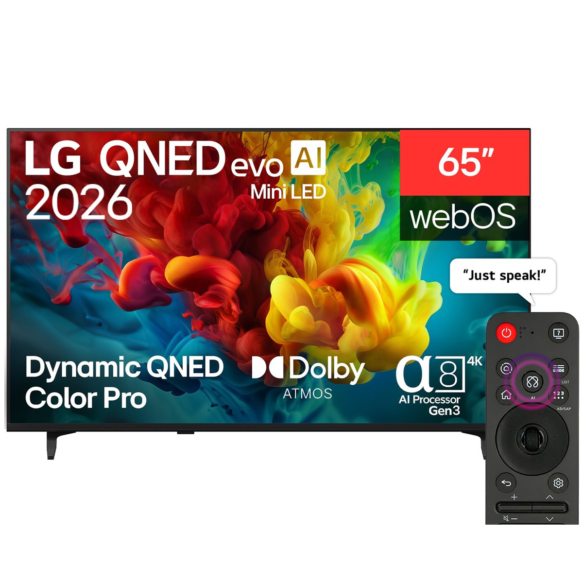 LG 65 Inch QNED Evo Mini LED 4K AI WebOs Smart Tv 65QNED84B6T