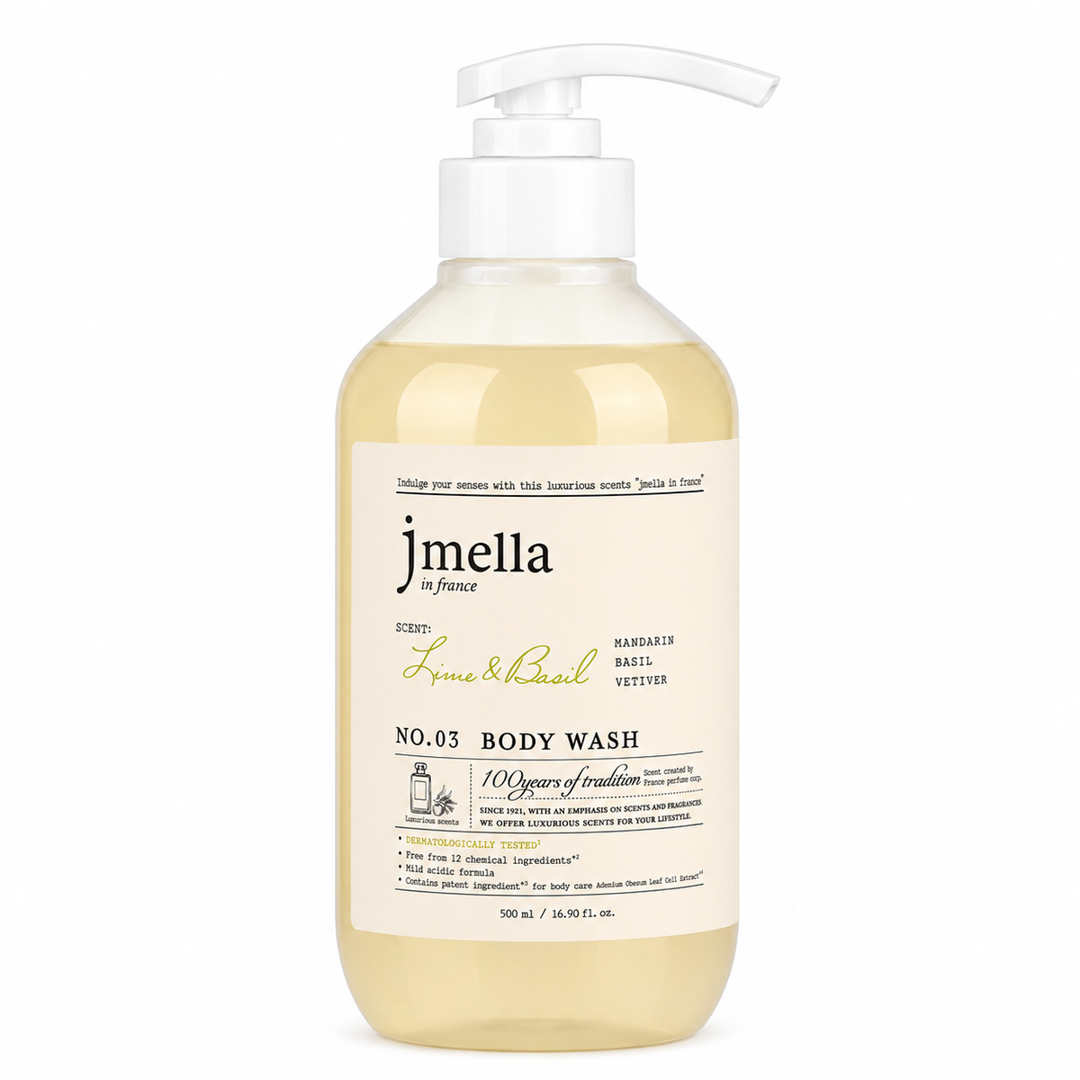 Jmella Body Wash Lime & Basil 500ml