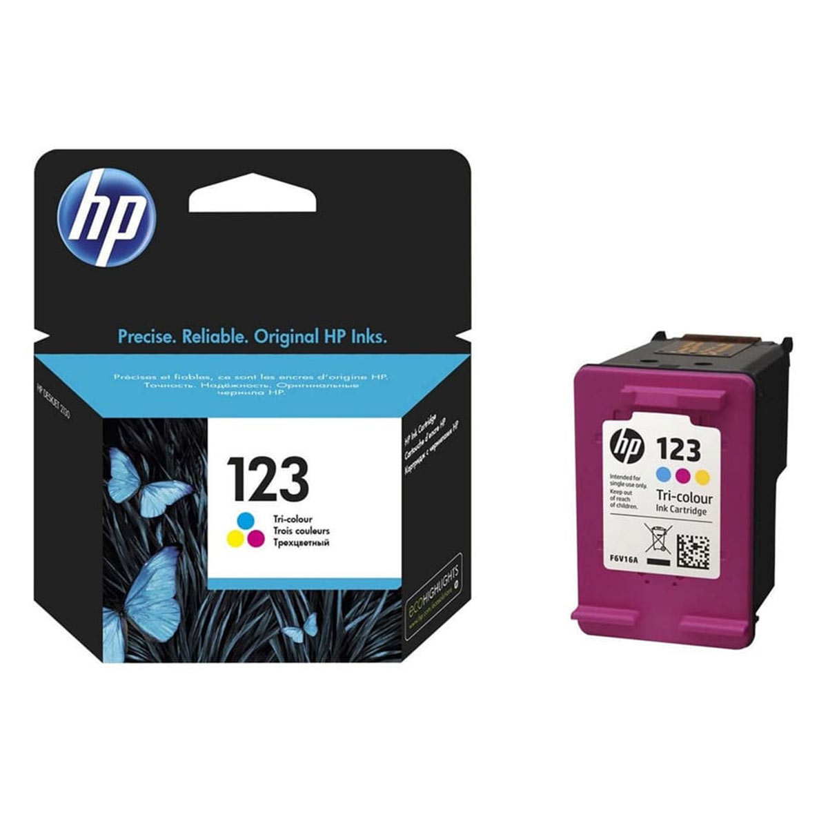 خرطوشة حبر HP 123 سوداء و123 ملونة - 123B+123C