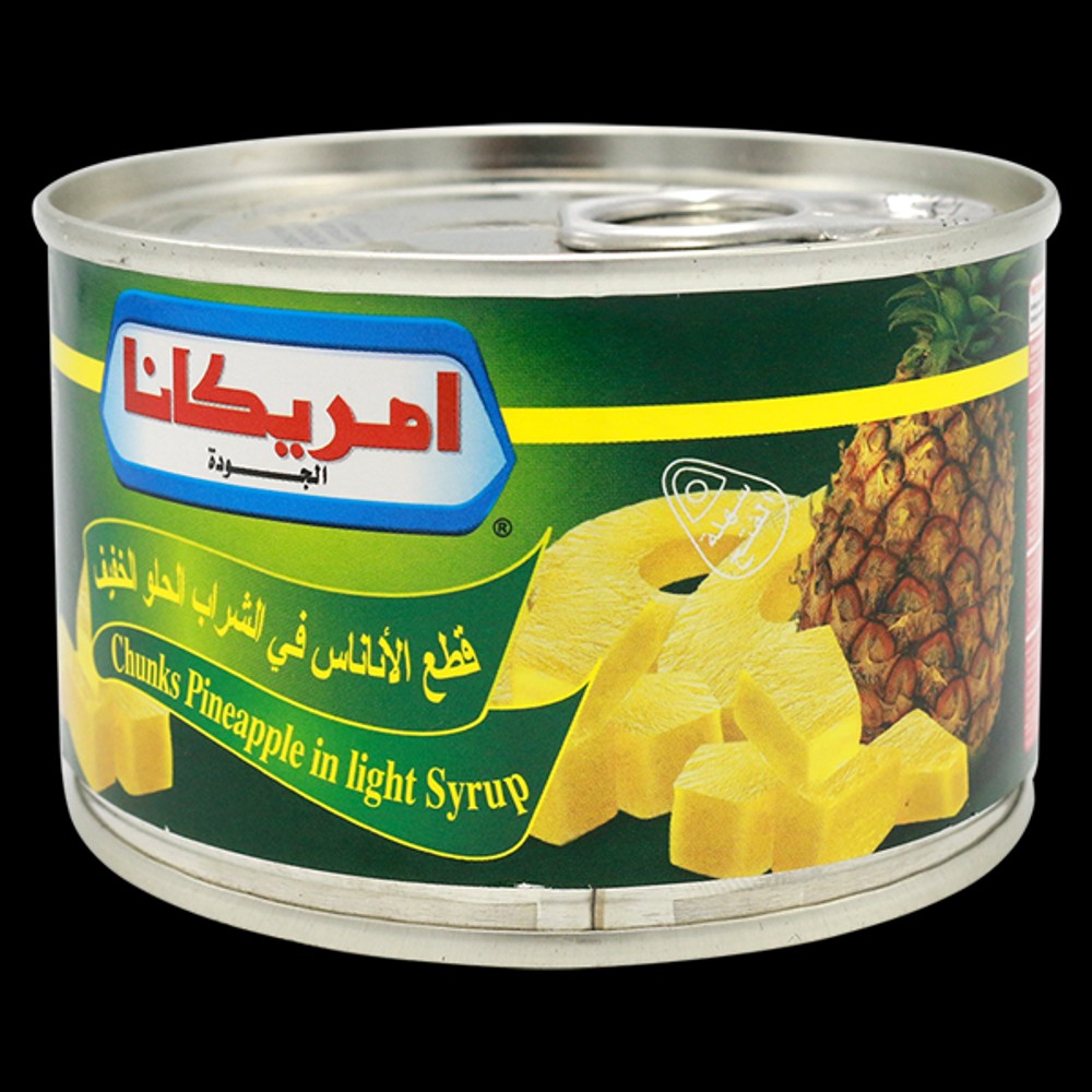 أمريكانا - قطع أناناس عالية الجودة في شراب خفيف ٢٢٧ غرام