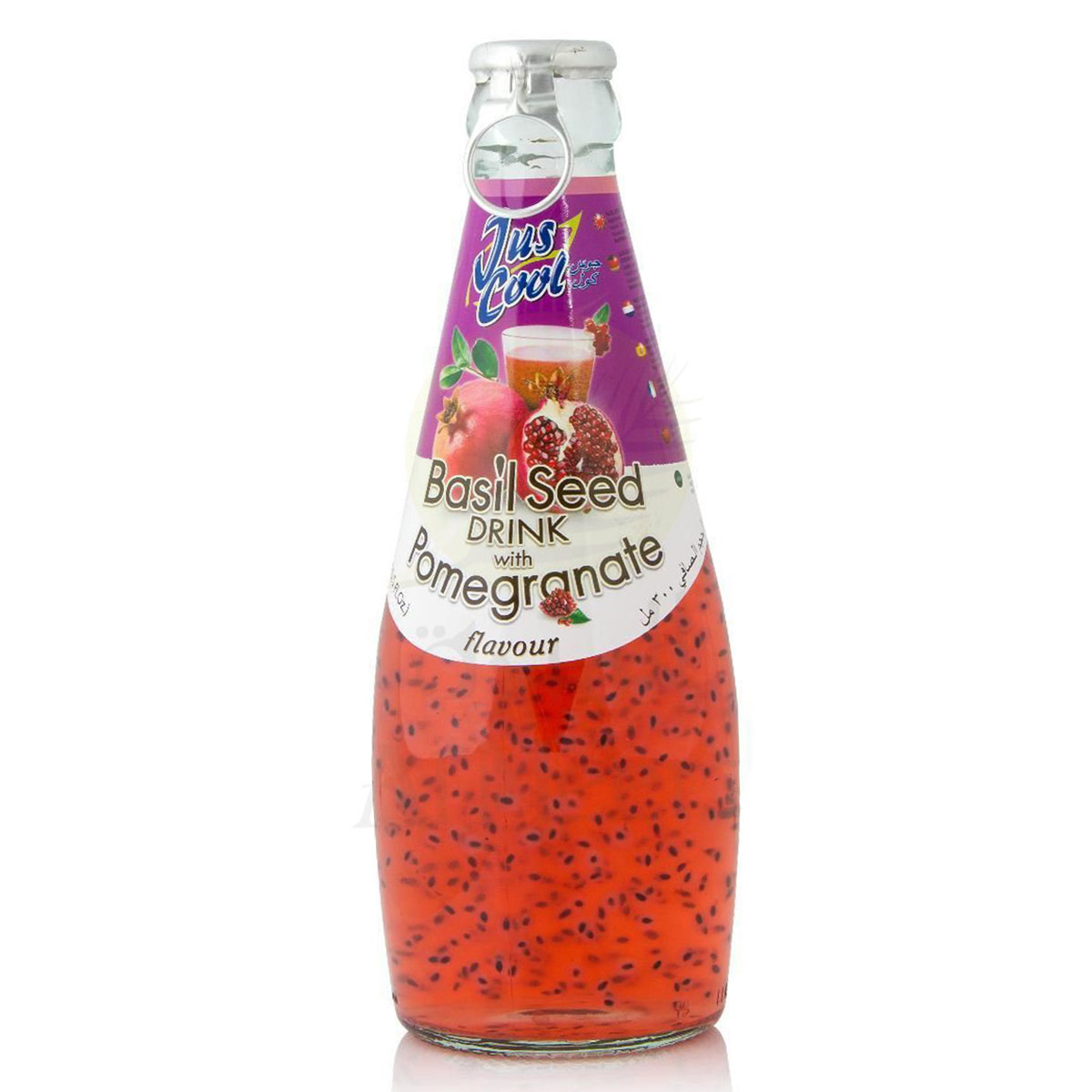 Jus Cool Basil Seed Drink with Pomegranate Flavour 300ml