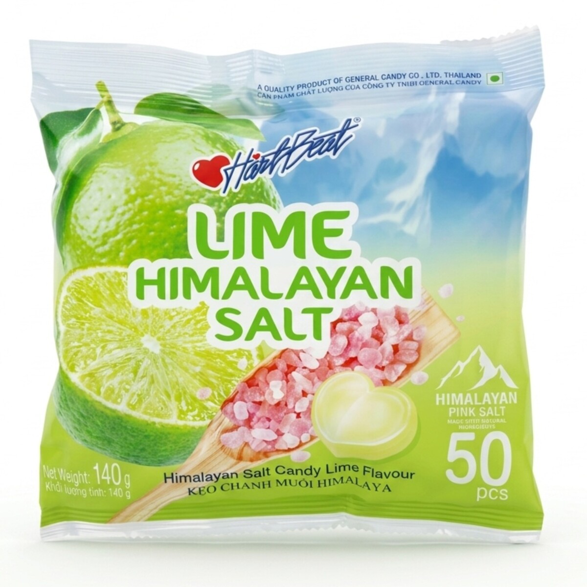 Heartbeat Lime Himalayan Salt Candy 140g