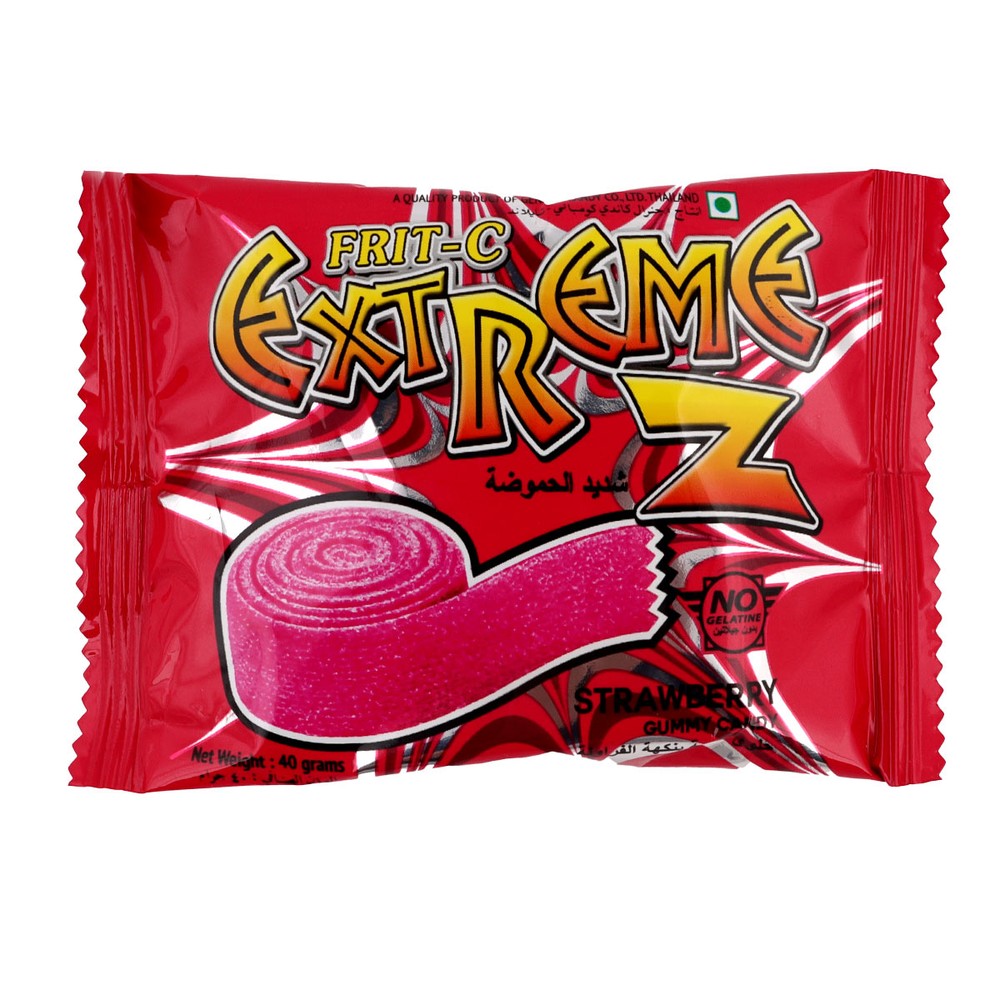 Extreme Z Strawberry Gummy Candy 40g