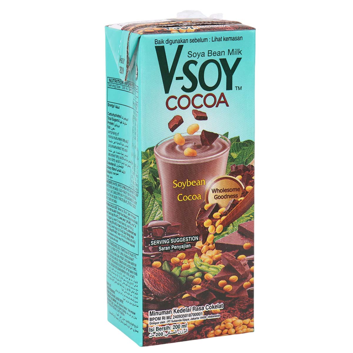 VSoy Soya Bean Milk & Cocoa Drink 200ml
