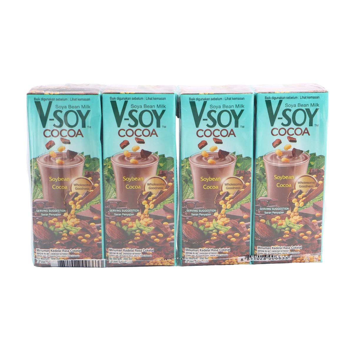 V-Soy Cocoa Soy Milk UHT 4x200ml