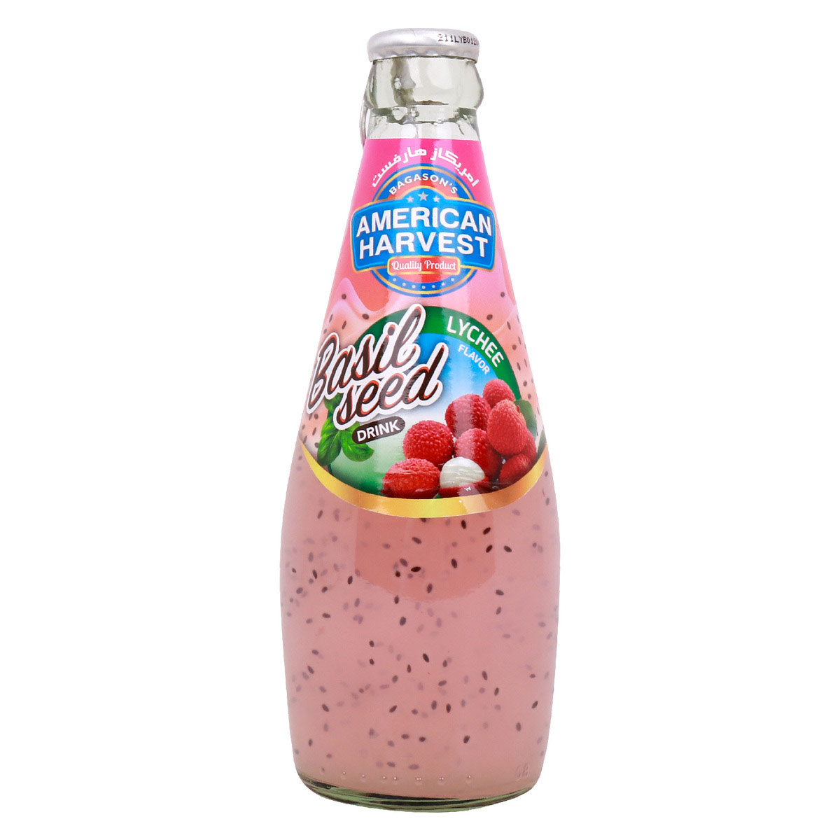 American Garden Basil Seed Drink Lychee Flavour 290ml | Beverages | Juices | Long Life Juices