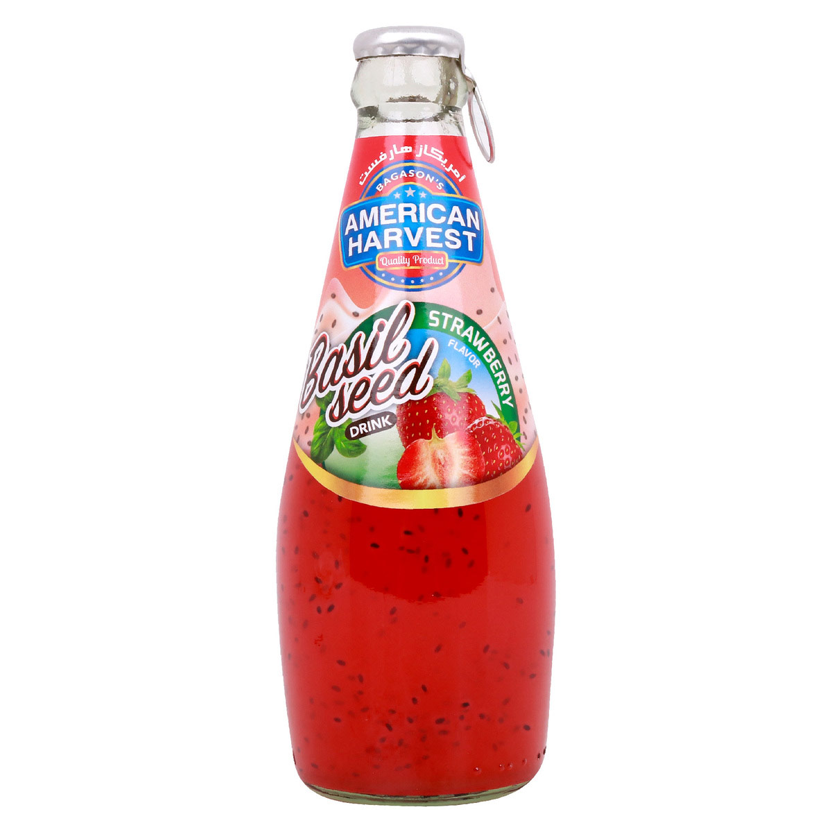 American Garden Basil Seed Drink Strawberry Flavour 290ml | Beverages | Juices | Long Life Juices