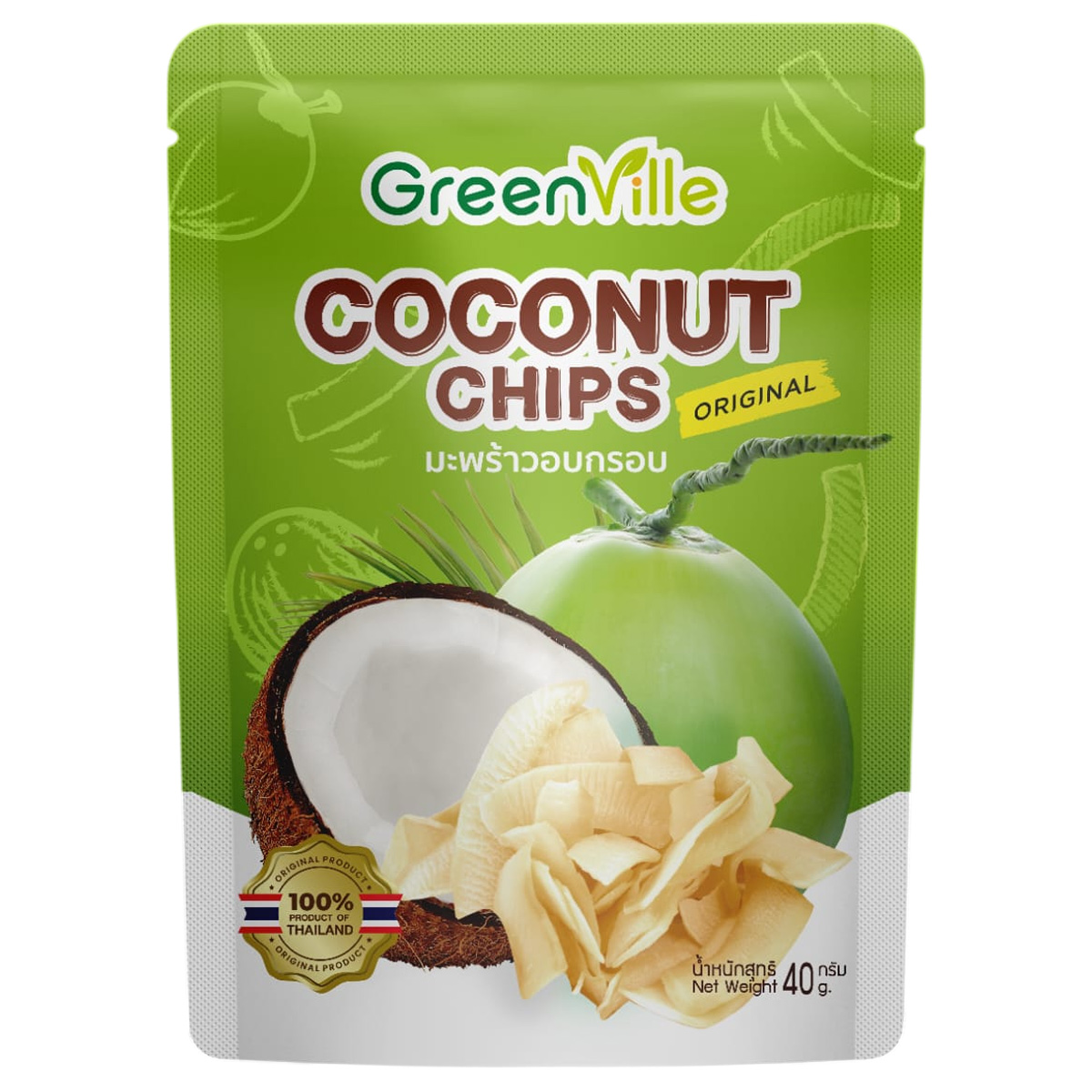 Greenville Original Coconut Chips 40g