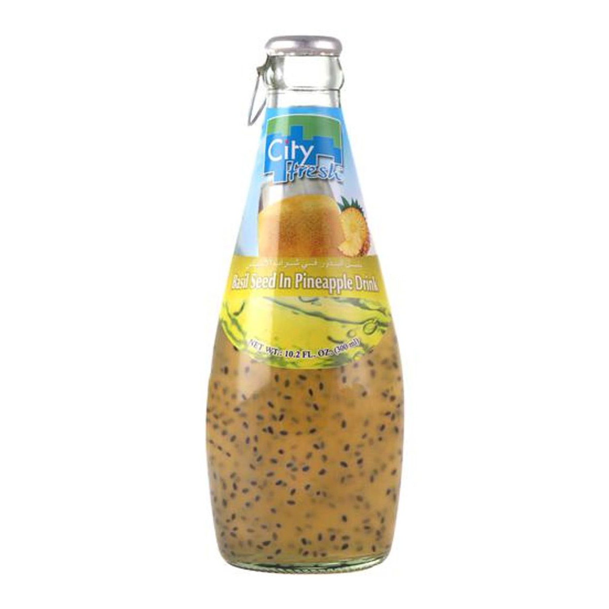 City Fresh Basil Seed In Pineapple Drink 290ml