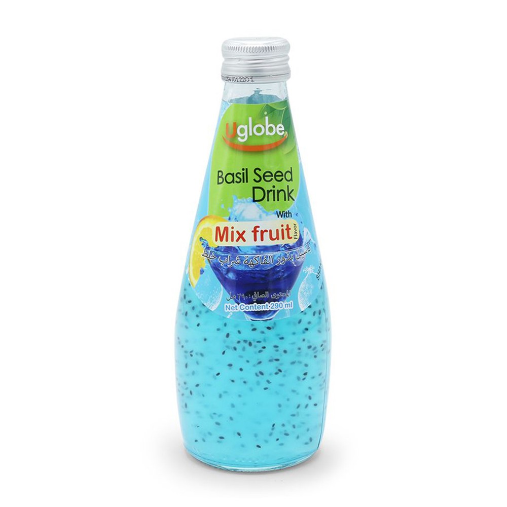 Uglobe Basil Seed Drink Mix Fruit 290ml
