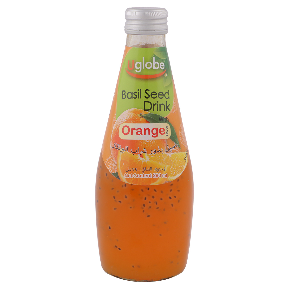 Uglobe Basil Seed Drink Orange 290ml