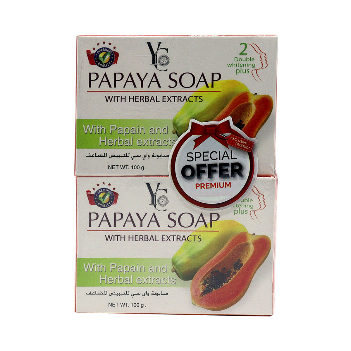Yc Papaya Double Whitening Soap 6X100g