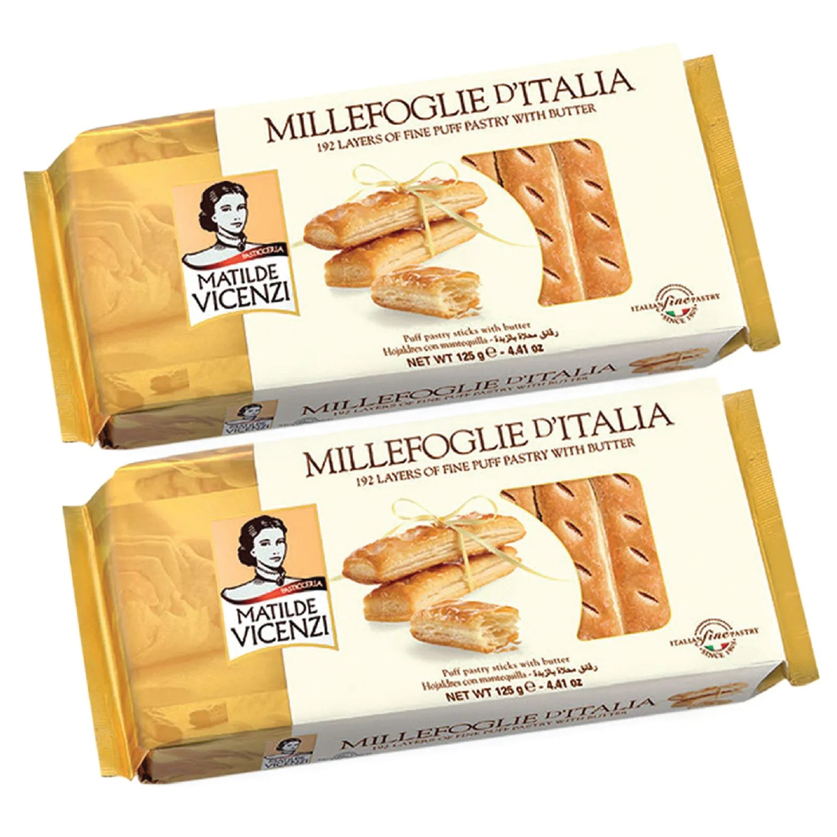 Matilde Vicenzi Millefoglie D'Italia Puff Pastry Sticks 2x125g