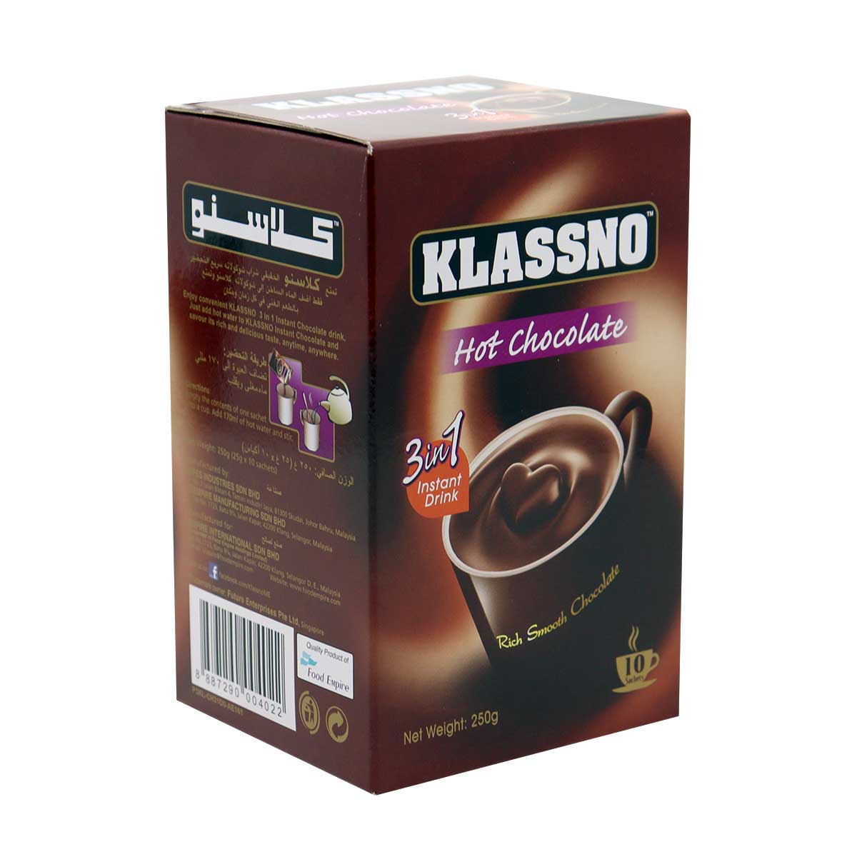 Klassno 3 In 1 Hot Chocolate 10X25g