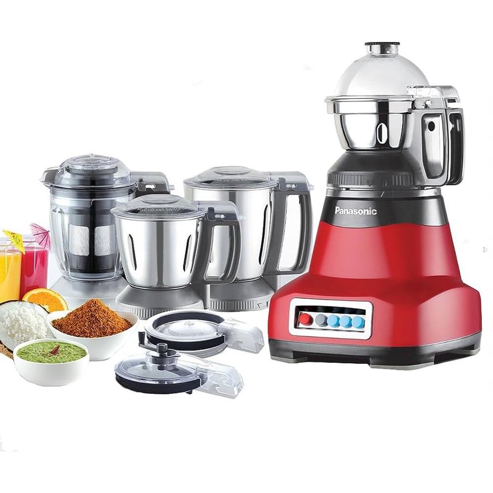 Panasonic Mixer Grinder 2000W 4 Stainless Steel Jars MX-AE465RTZ