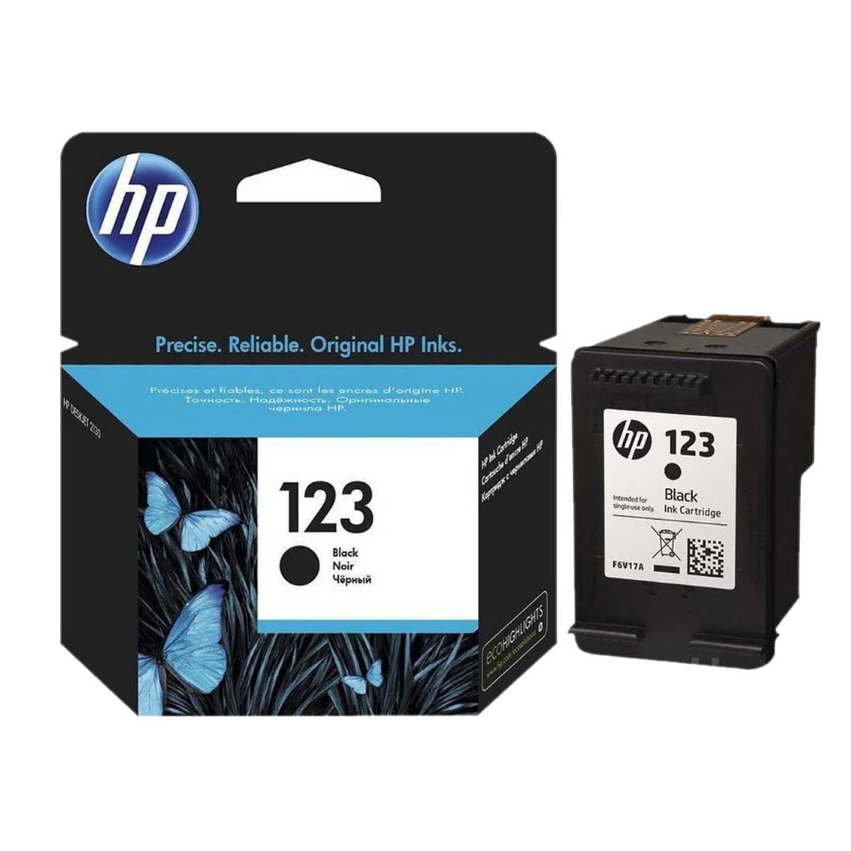 طابعة حبر سوداء HP Ink123 F6V17Ae