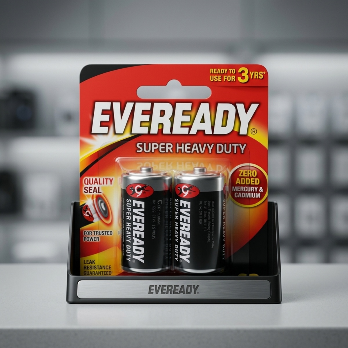 Eveready Super Heavy Duty C Size Batteries 2 Pieces