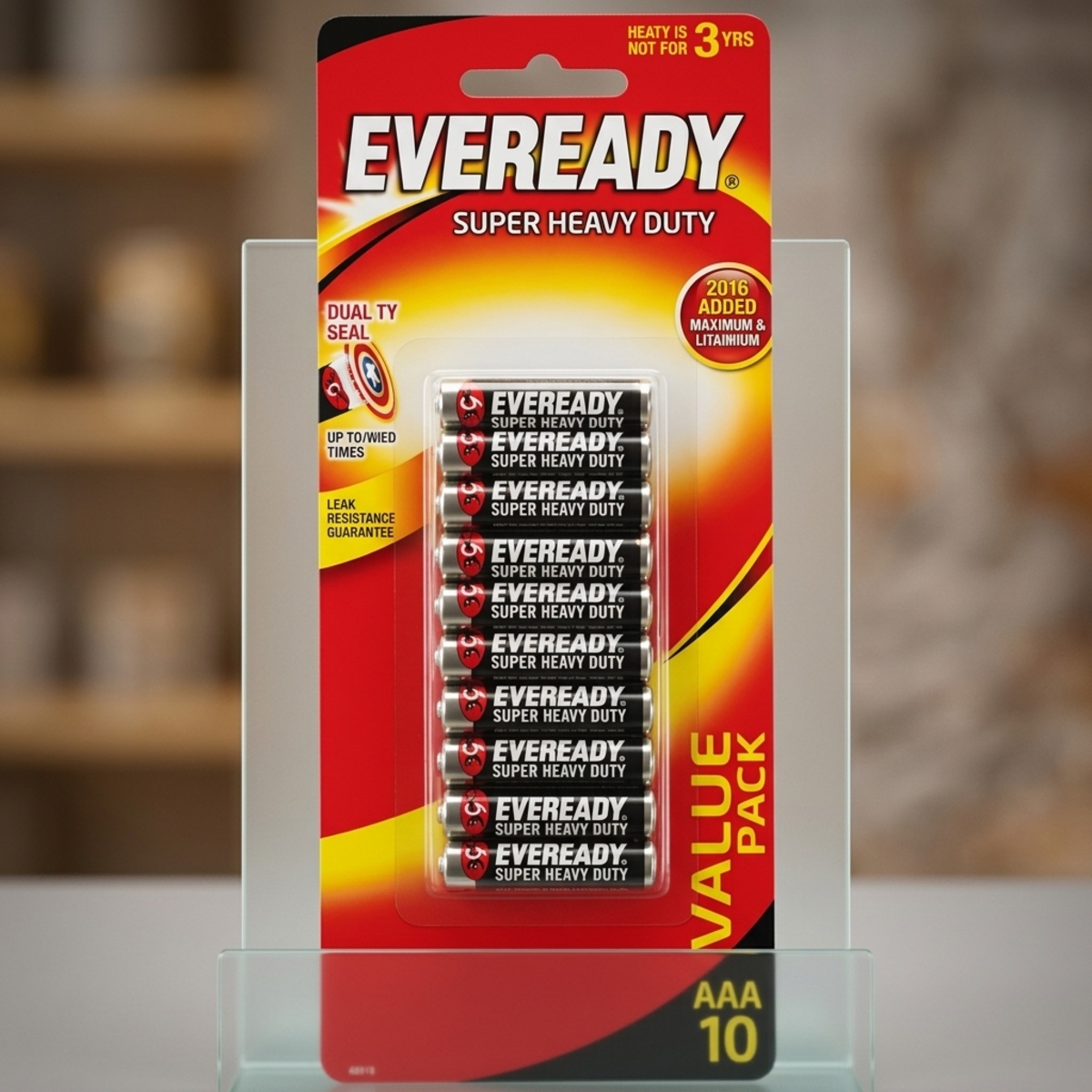 Eveready Super Heavy Duty AAA Batteries 10 Pieces
