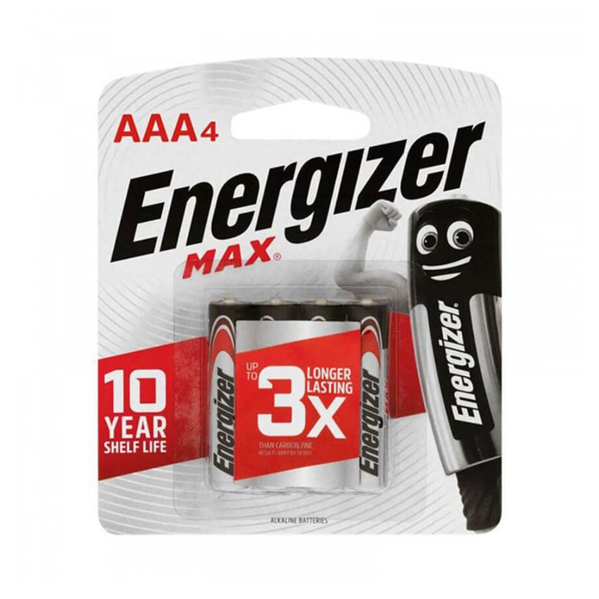 Energizer Max AAA 4 Alkaline Battery 4 Pieces Pack