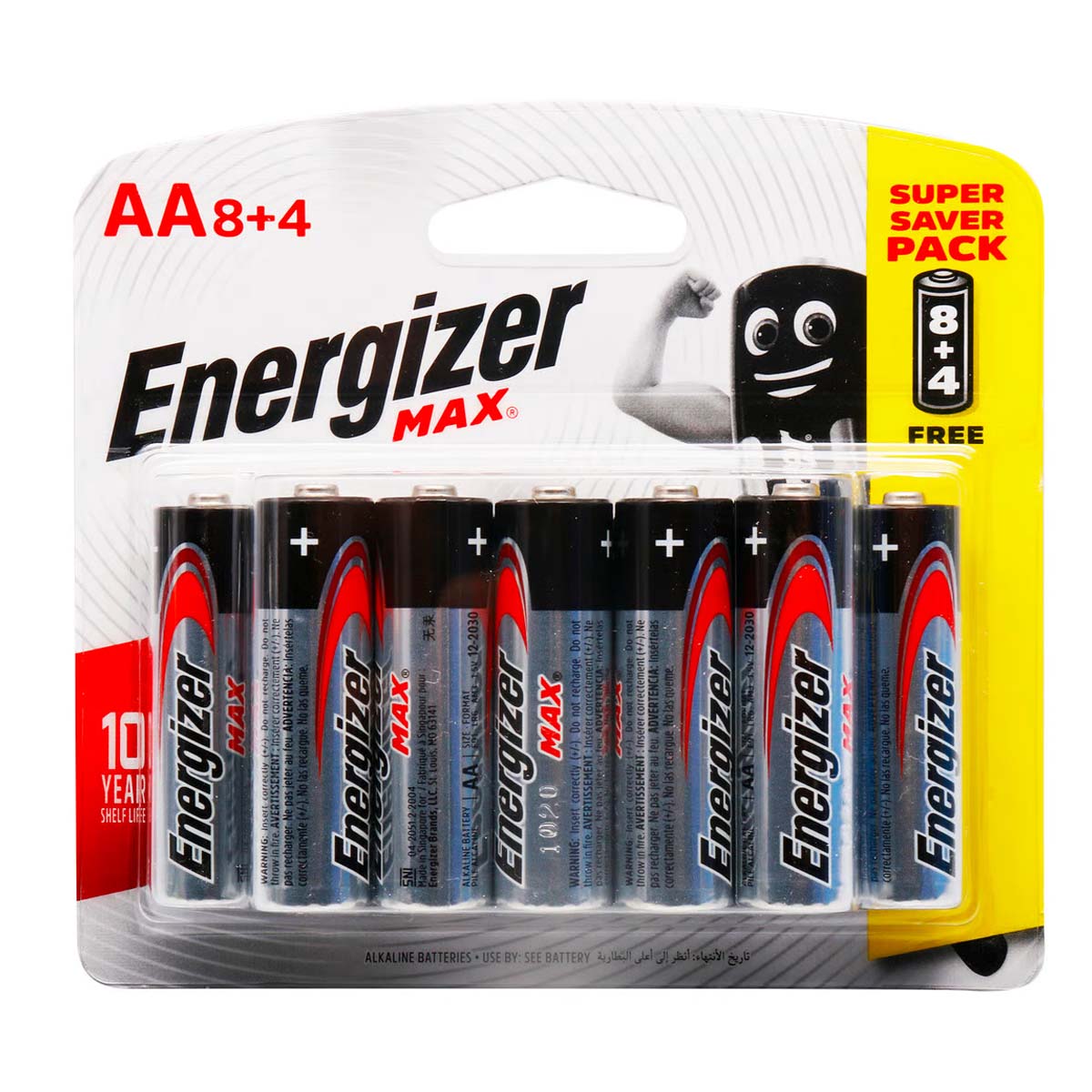 Energizer Max Alk Aa Bp8+4