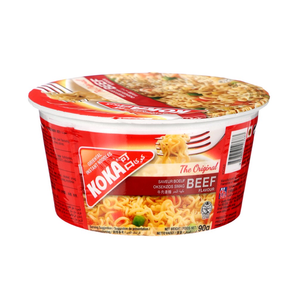 Koka Instant Noodles Bowl Beef Flavour 90g