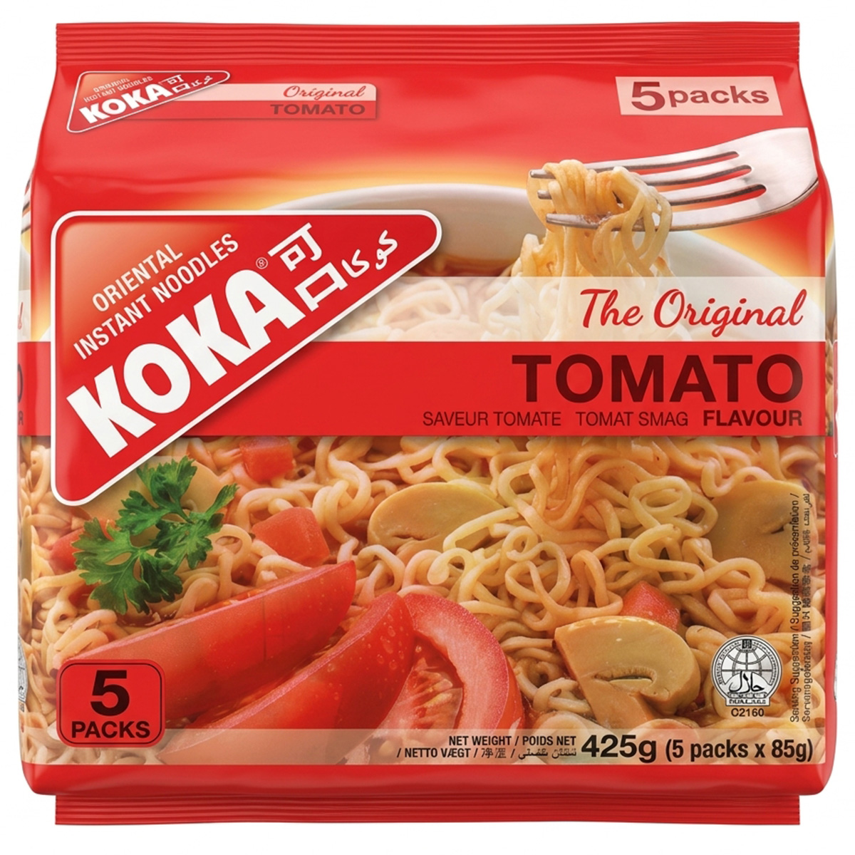 Koka Instant Noodles Tomato Flavour 5x85g