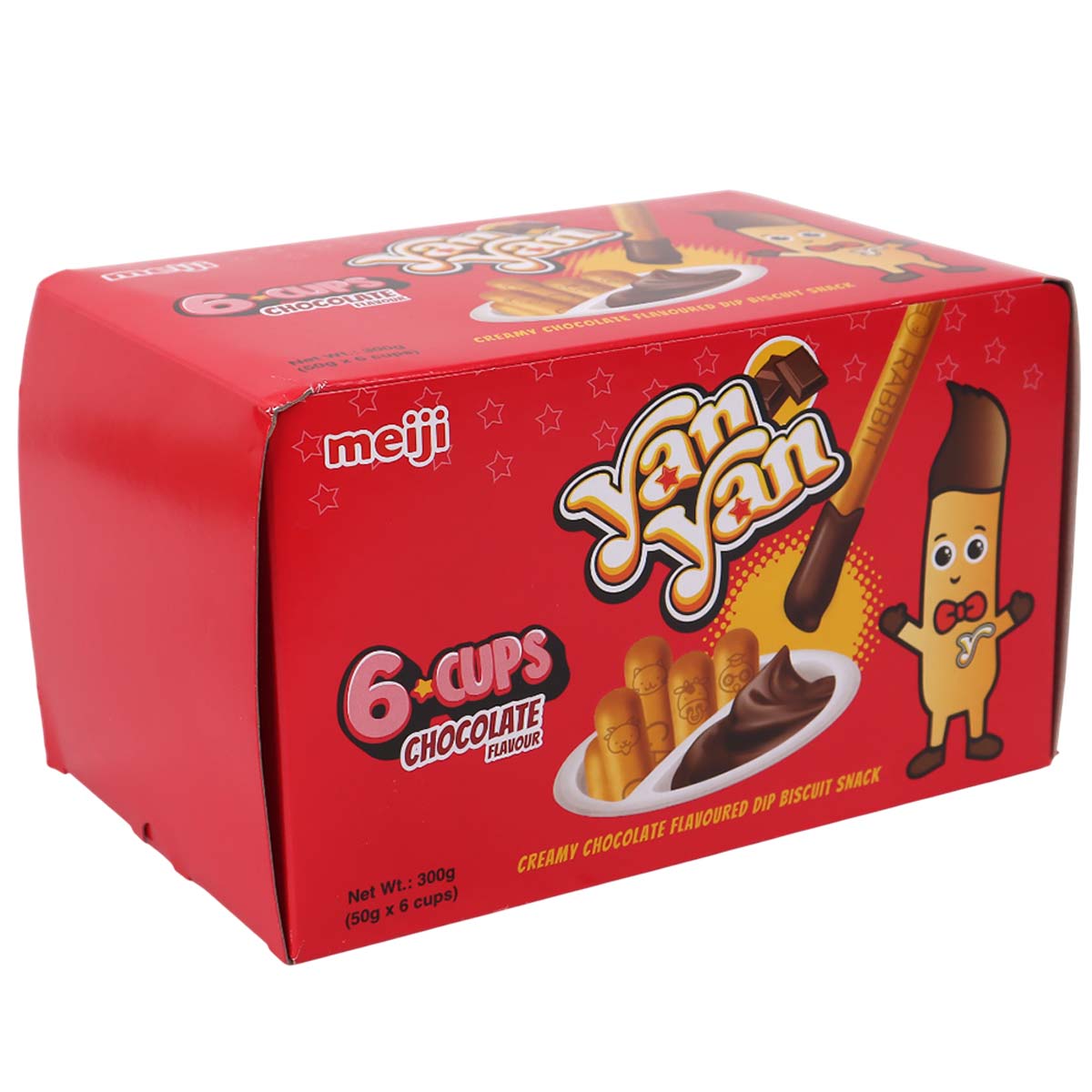 Meiji Creamy Chocolate Flavoured Dip Biscuit 6x50g