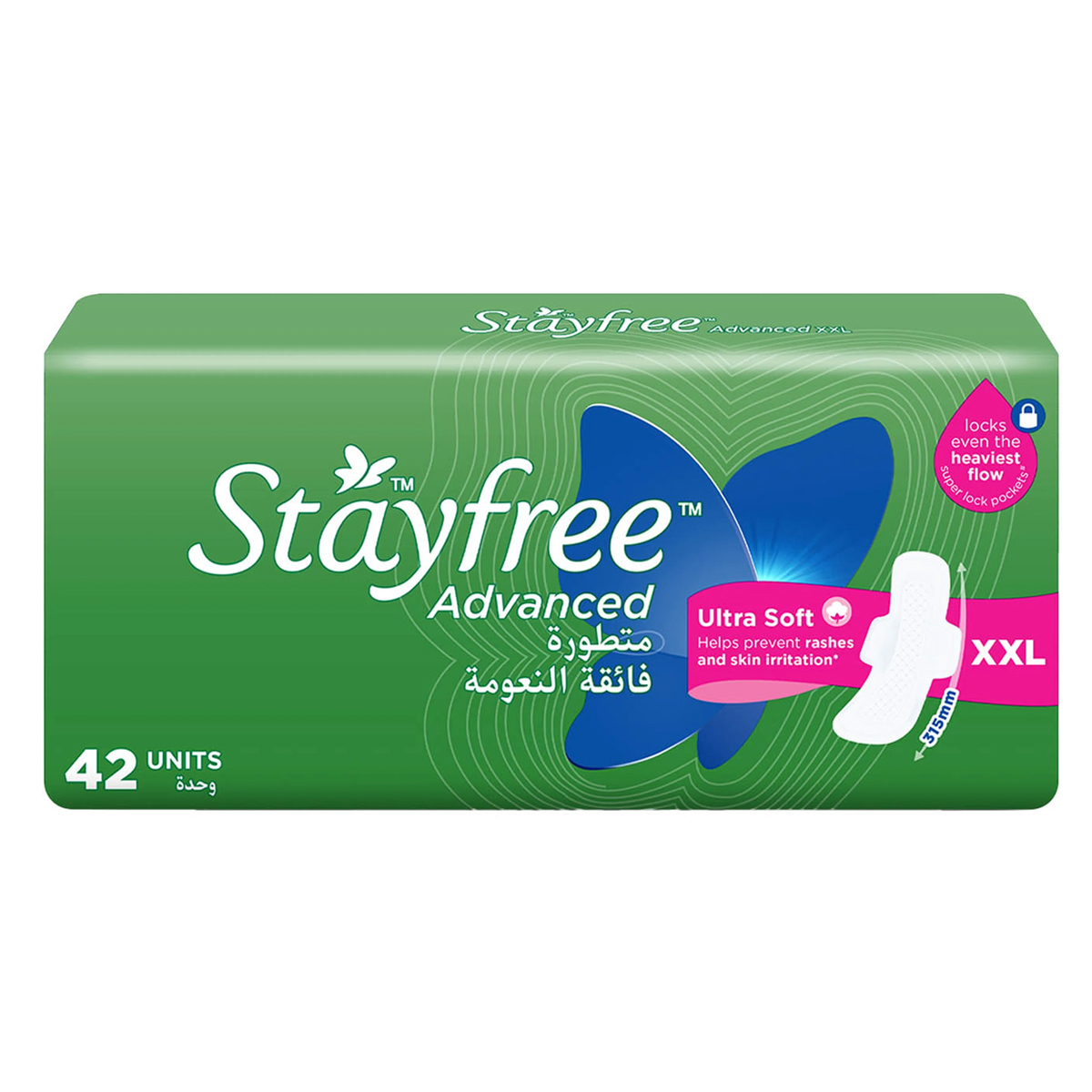 Stayfree Advanced XXL Thin Sanitary Napkins 42 Units