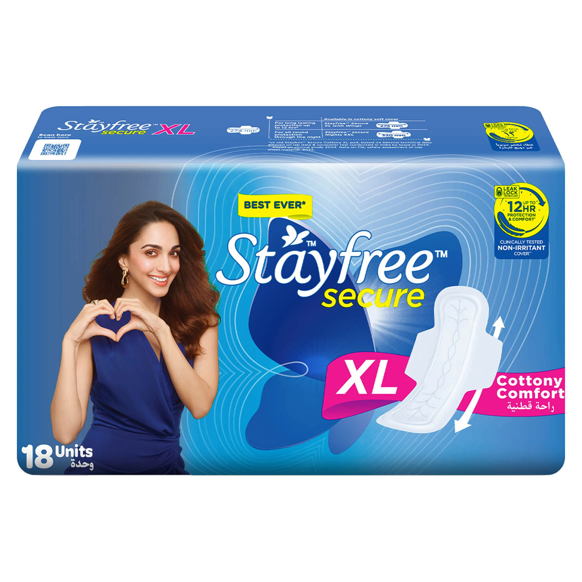 Stayfree Secure XL Sanitary Pads 18 Units