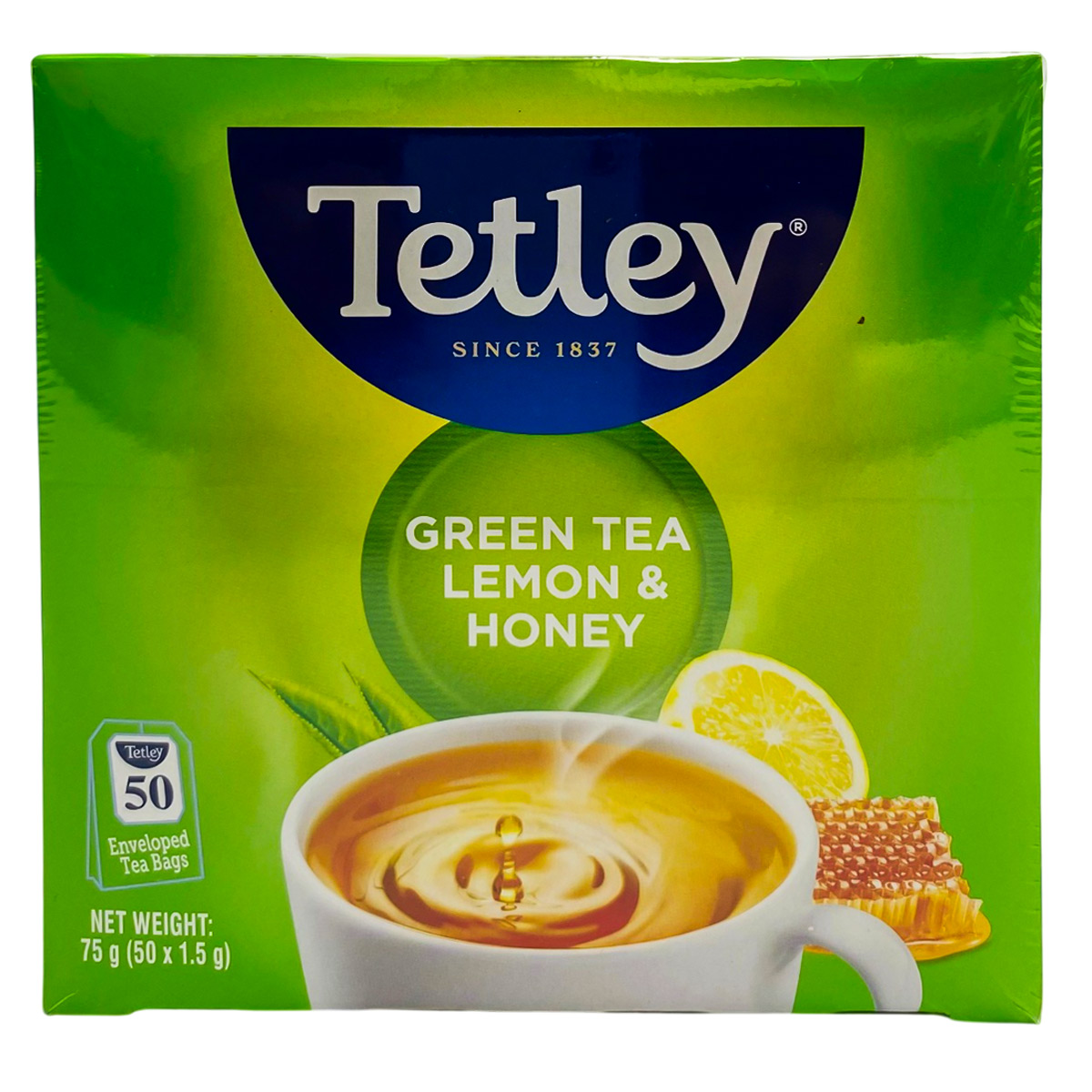 Tetley Green Lemon And Honey Tea 50 Pieces