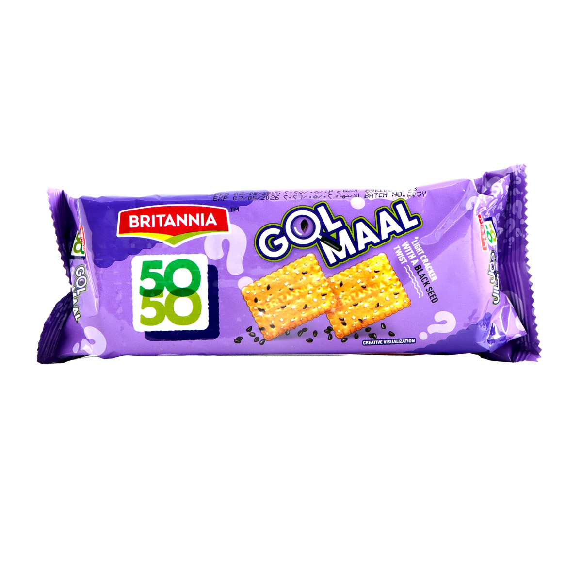 Britannia 50-50 Gol Maal Light Crackers With Black Seed 110g