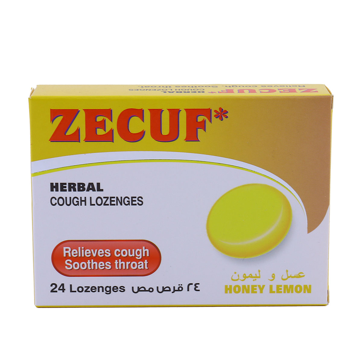 Zecuf Herbal Cough Lozenges Honey Lemon Flavor 24 Lonzenges
