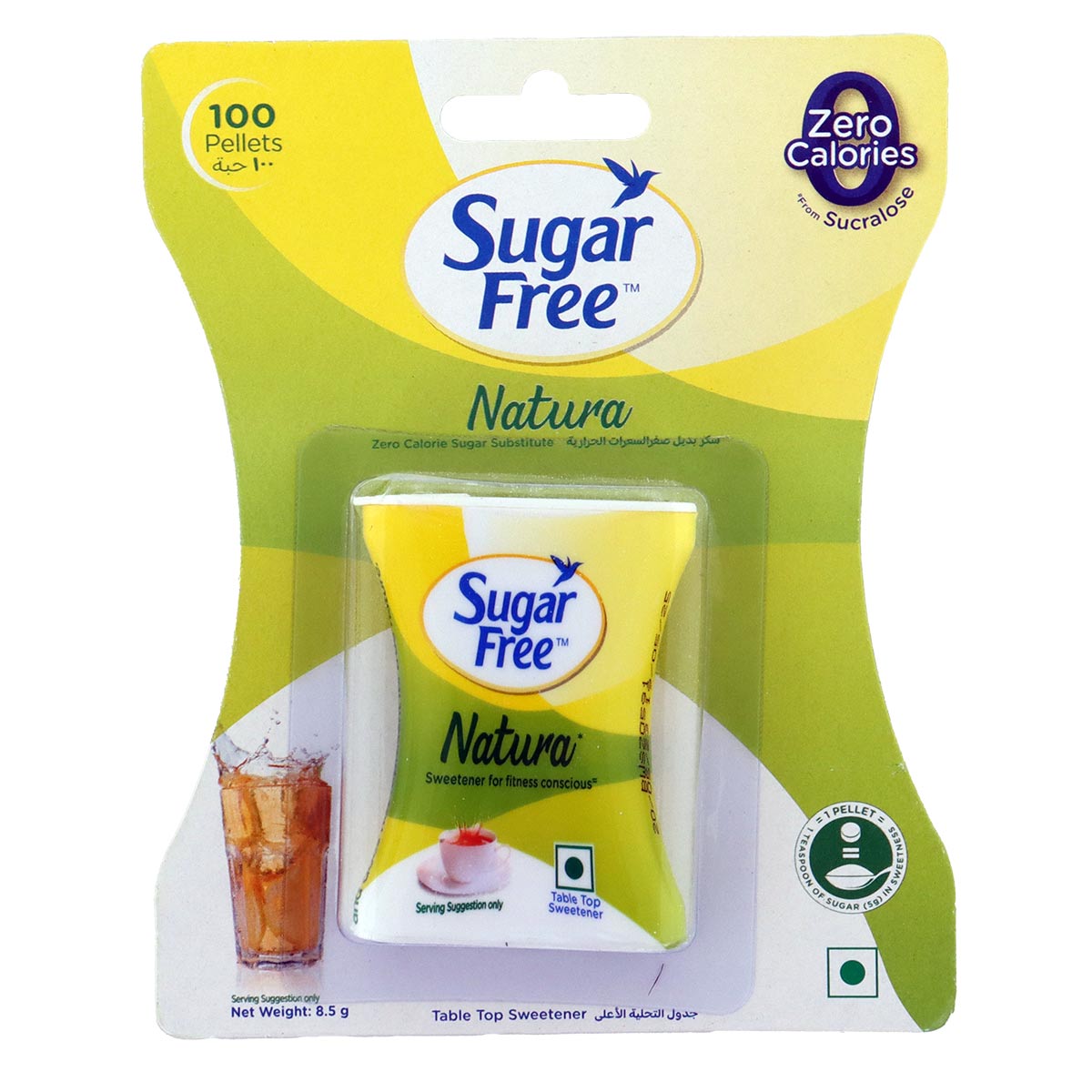 Sugar Free Natura Zero Calorie 100 Sweetener Pellets 8.5g