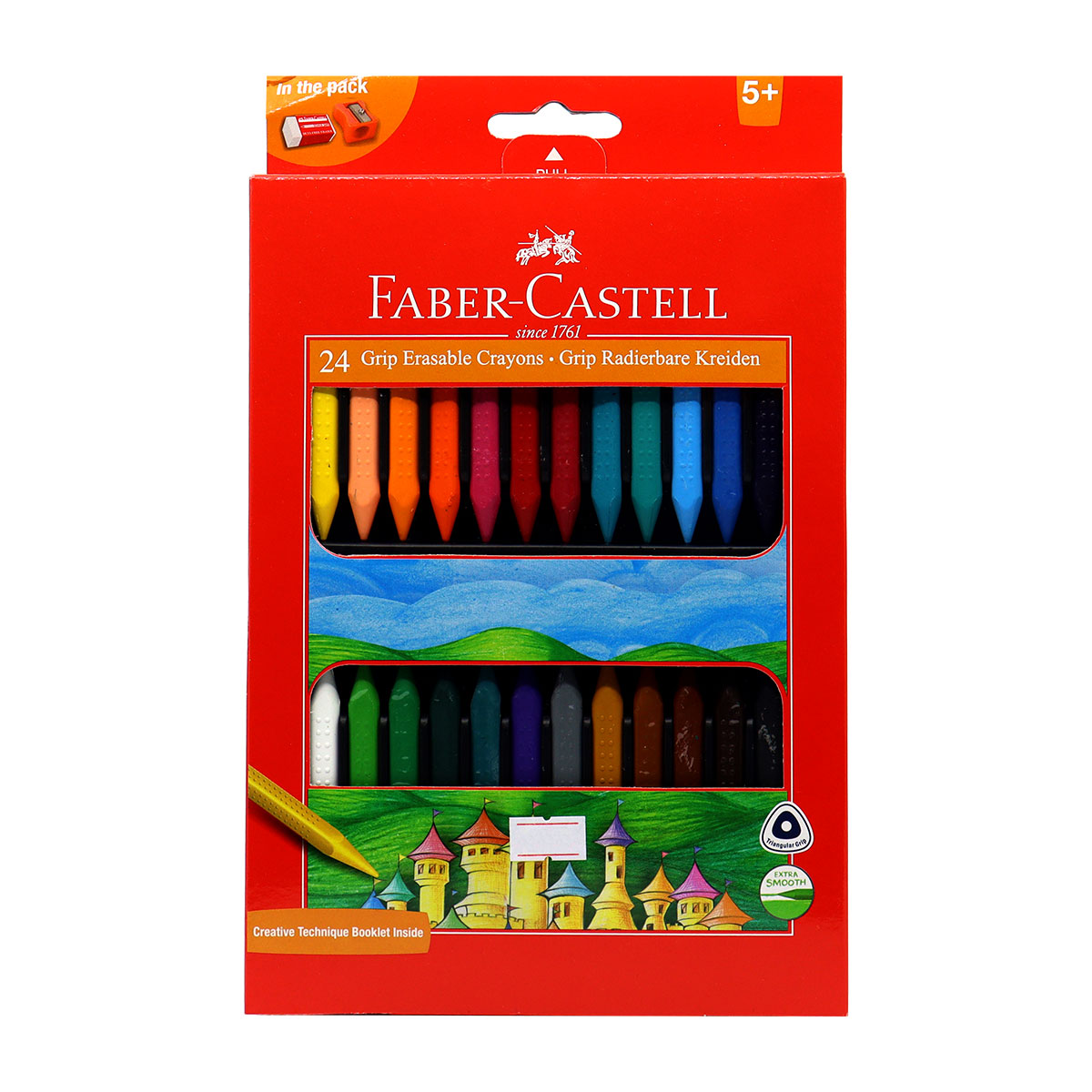 Grip Erasable Crayons 90 Mm 24 Pcs