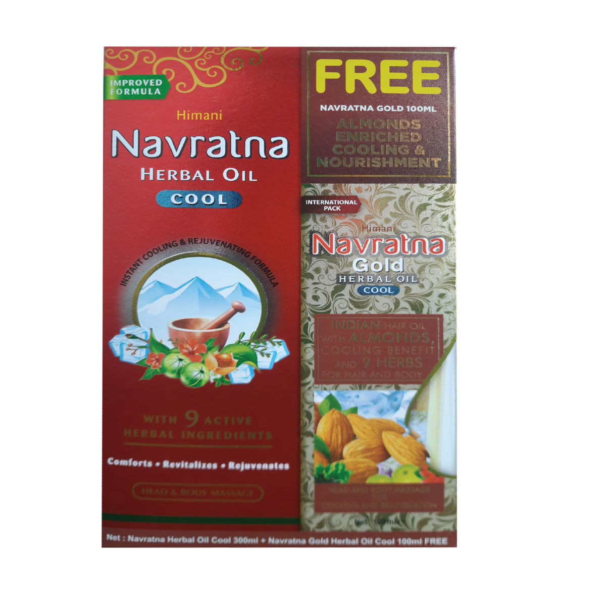 Emami Navratna Oil 300ml with Herbal Oil 100ml