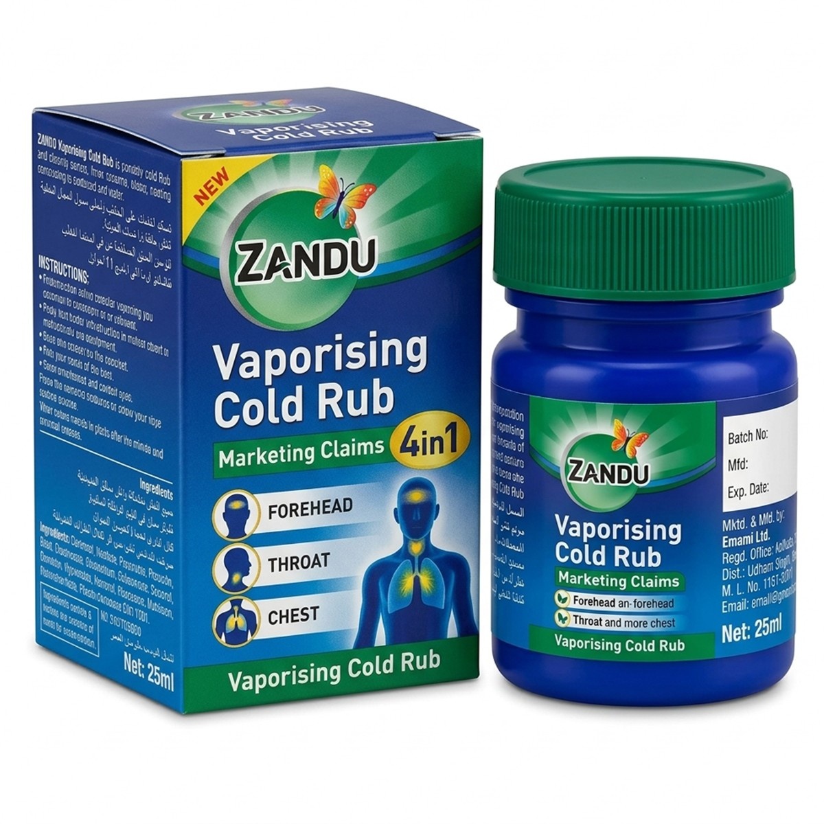 Zandu Vaporising Cold Rub 25ml