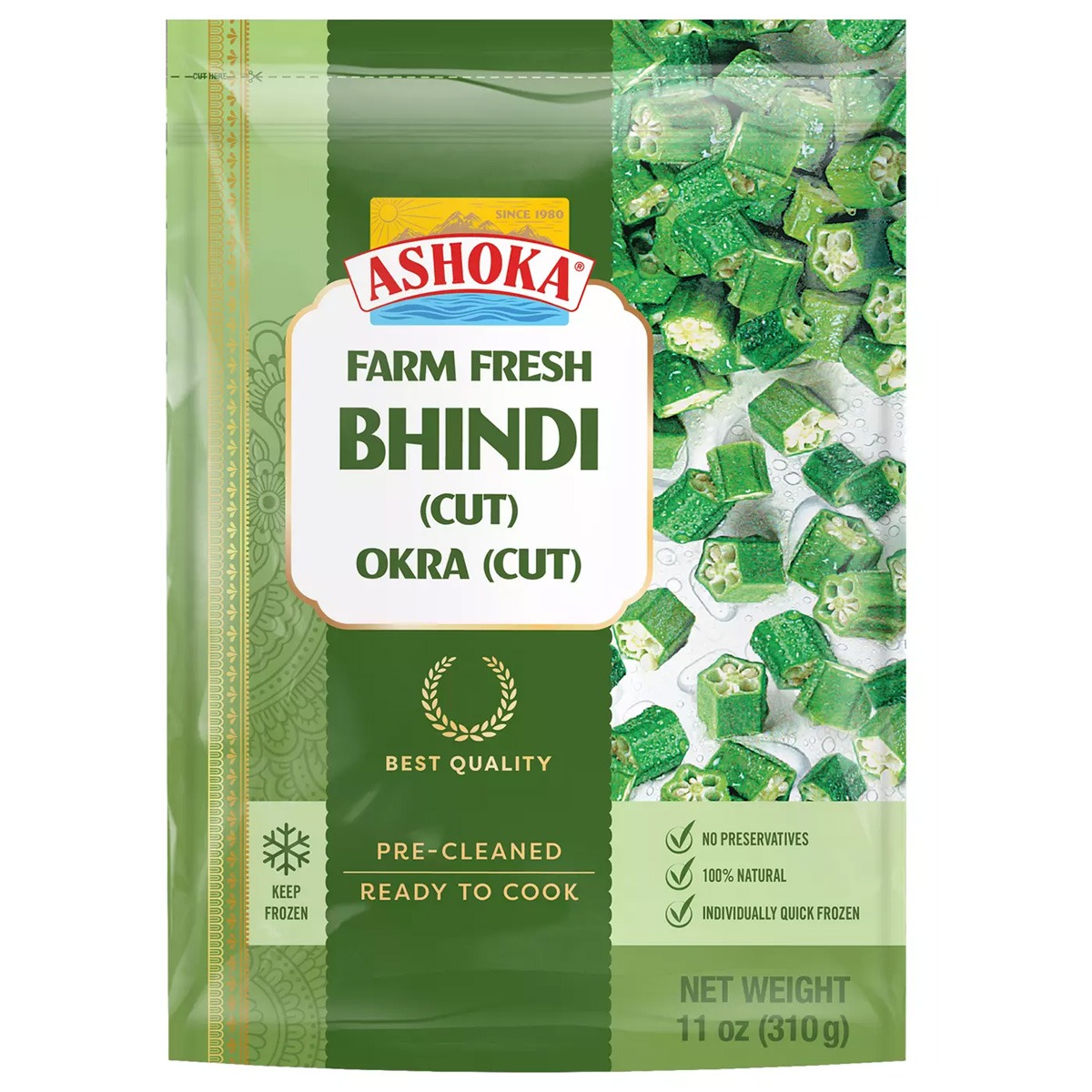 Ashoka Farm Fresh Okra Cut 310g