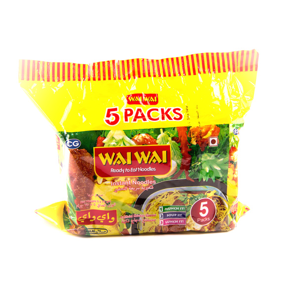 Wai Wai Instant Noodles Chicken 5x75g