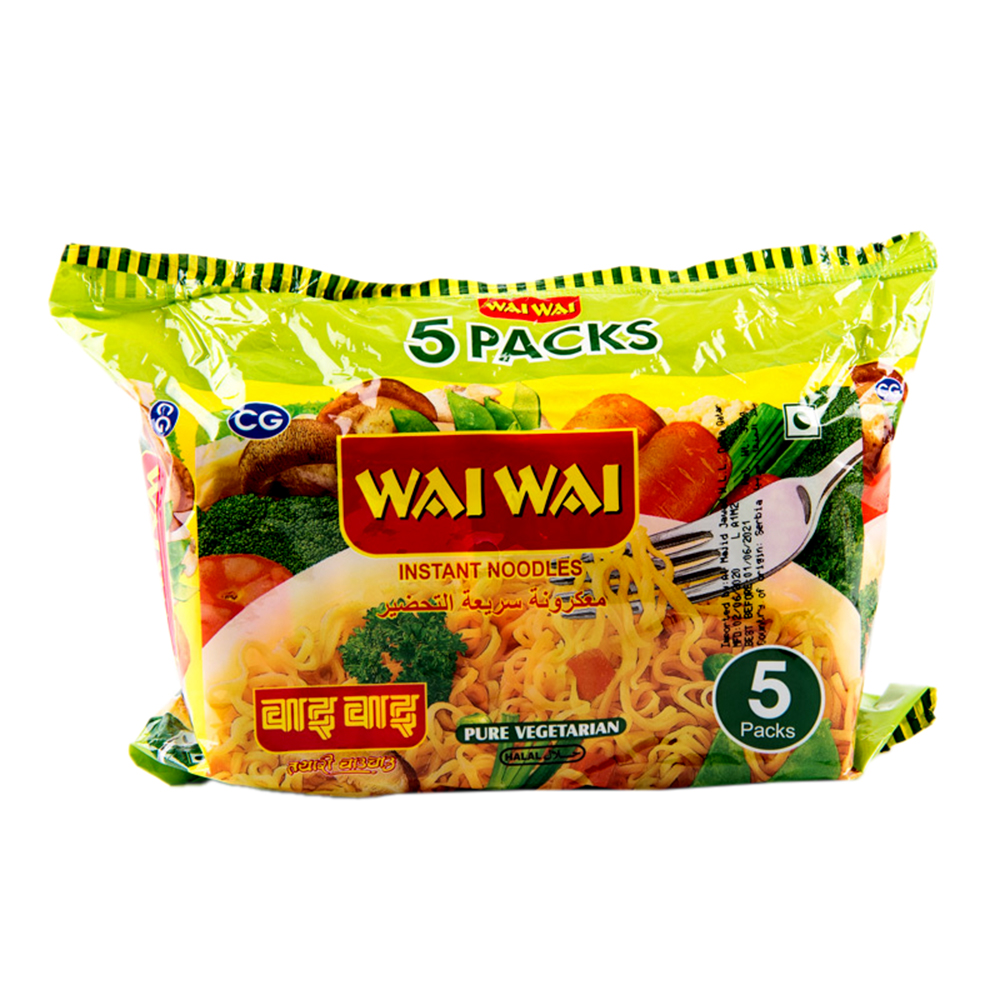 Wai Wai Noodles Veg 5x75gm