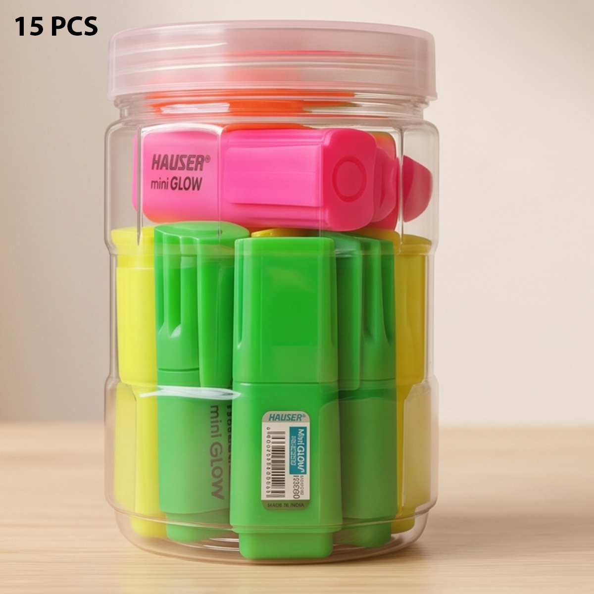 Hauser Assorted Color Highlighter 1 x 15 Pieces