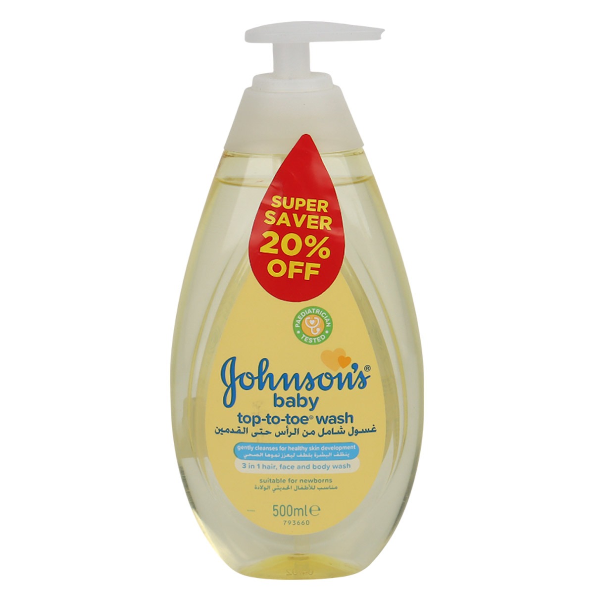 Johnsons Baby Top To Toe Wash 500ml