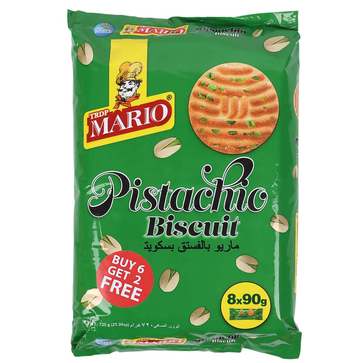 TRDP Mario Pistachio Biscuit 8x90g