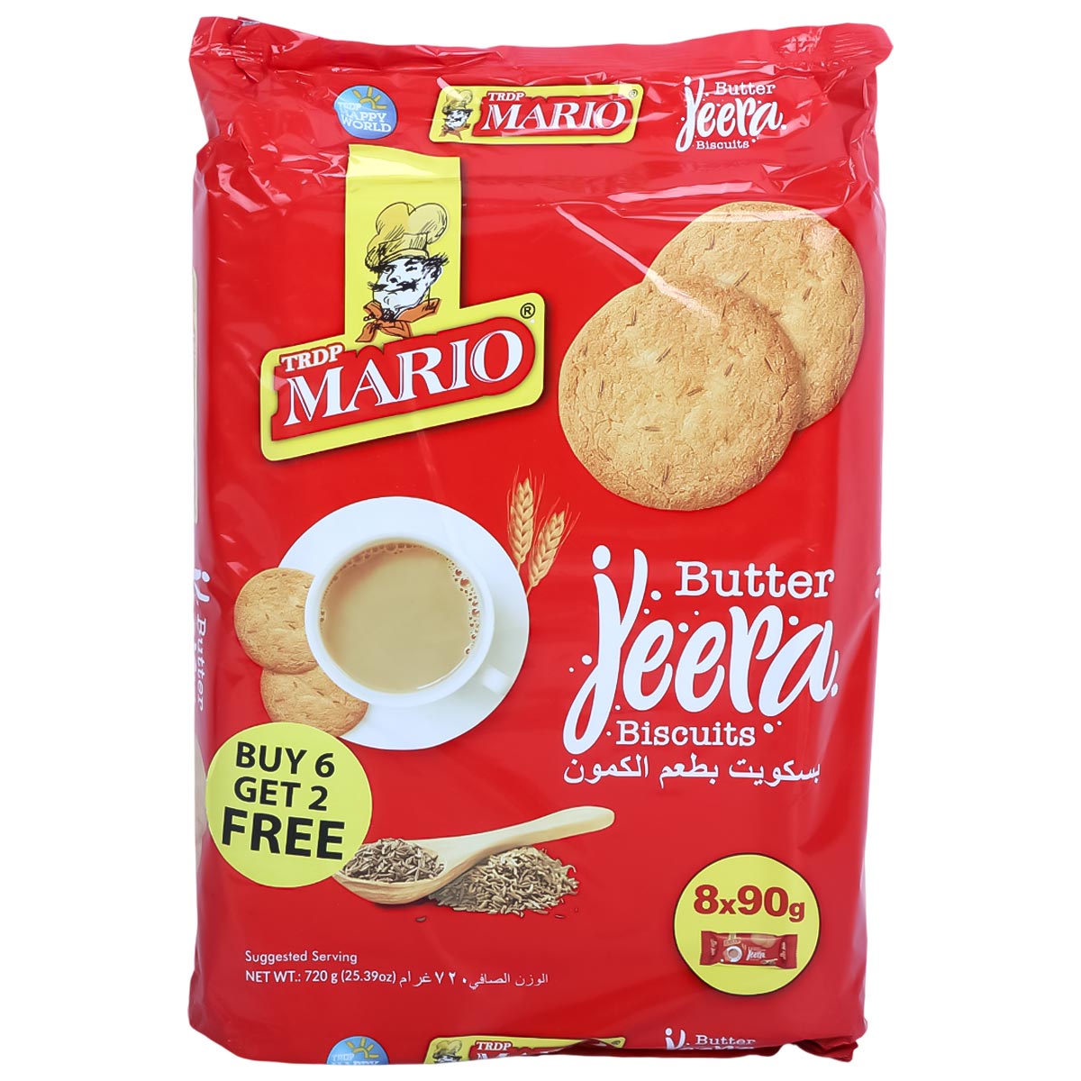 TRDP Mario Butter Jeera Biscuits 8x90g