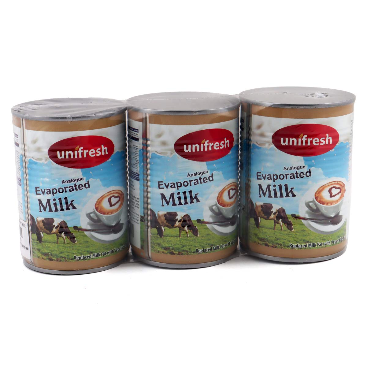 حليب مبخر طازج من يوني، 3 عبوات × 410 جم