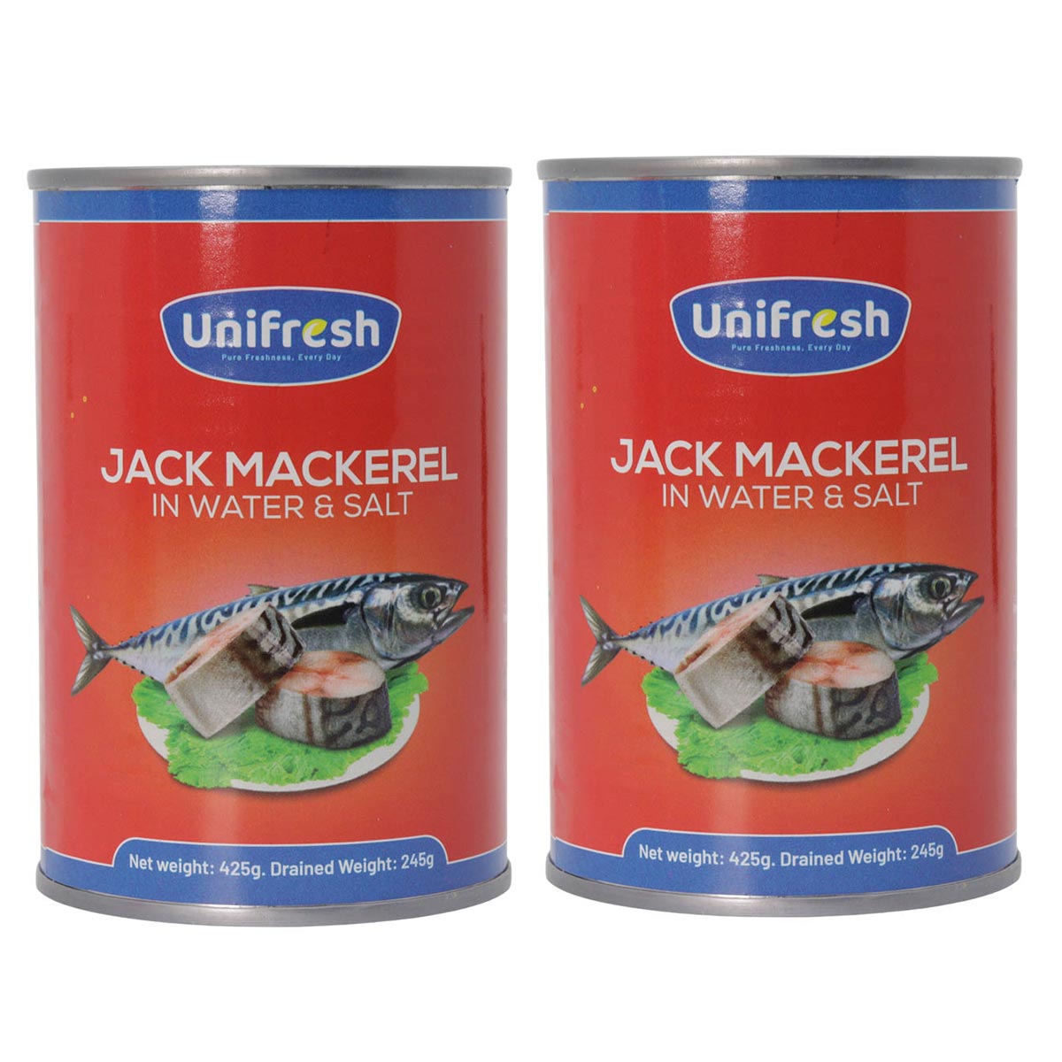 Unifresh Canned Tuna Jackmackral 2x425g