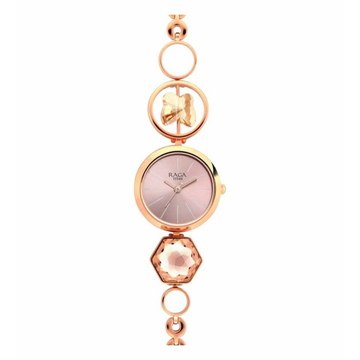 Titan Ladies Watch Rose Gold DNS2606WM09