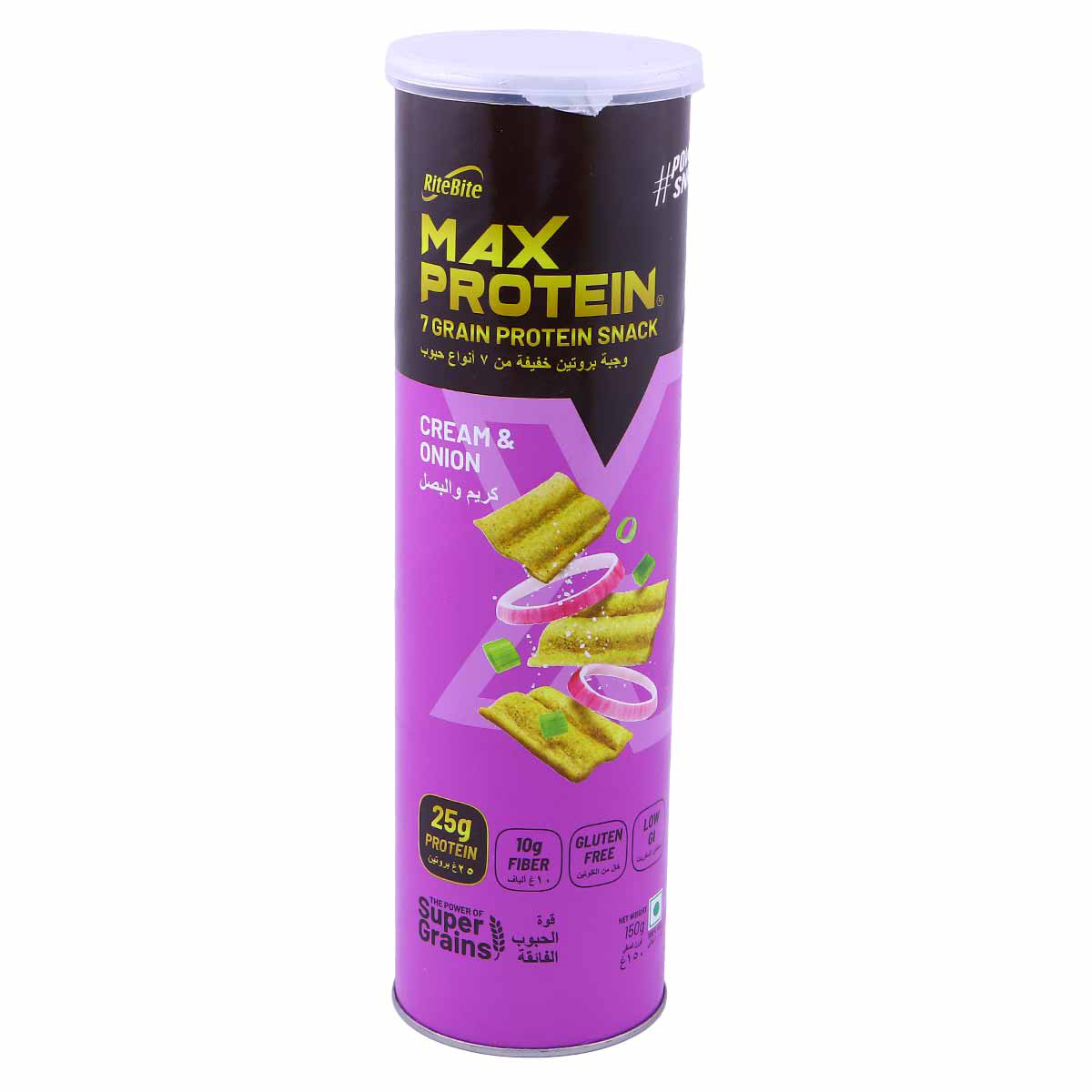 Ritebite Cream & Onion Protein Snacks 150g