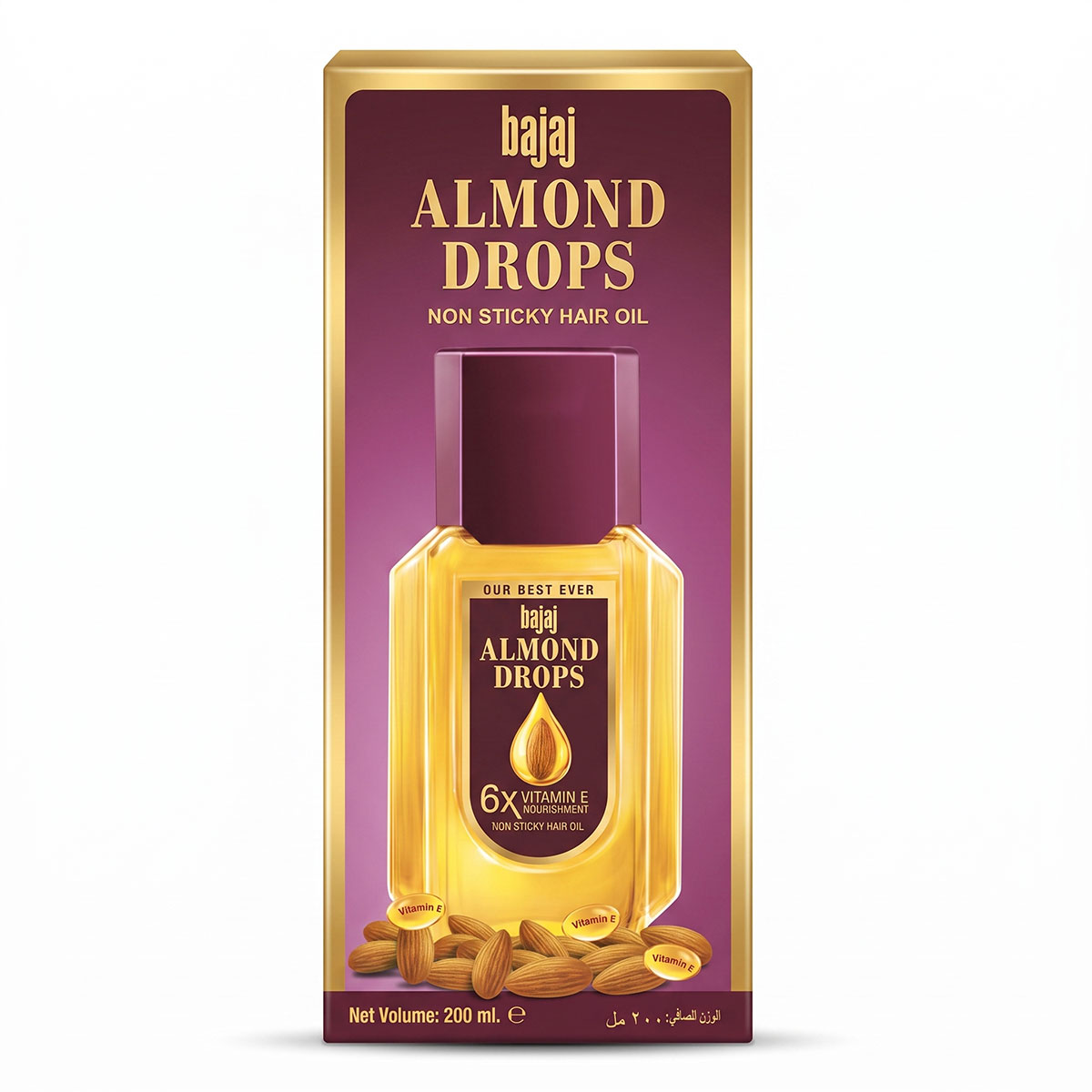 Bajaj Almond Drops Non Sticky Hair Oil 200ml