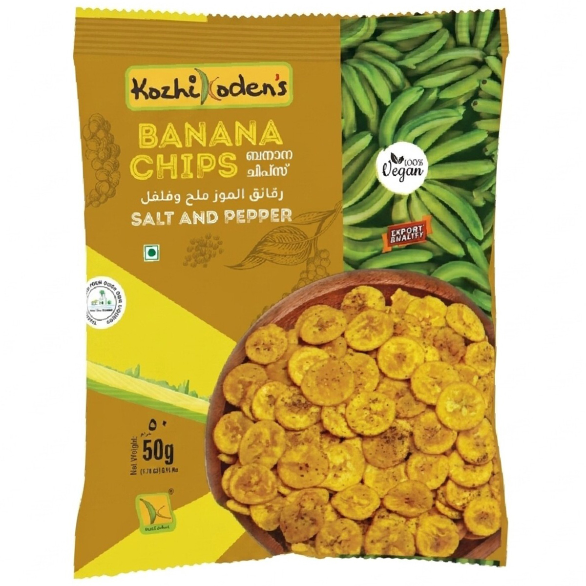 Kozhikoden's Banana Chips Salt and Pepper 50g
