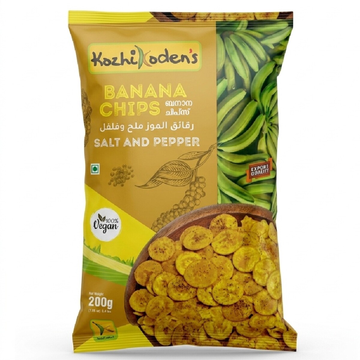 Kozhikoden's Banana Chips Salt and Pepper 200g